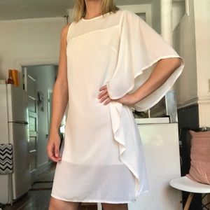 Glamorous cream Grecian dress